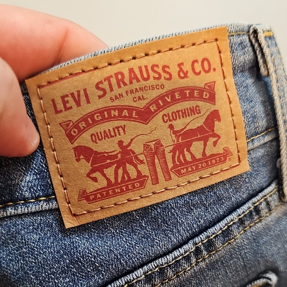 Levi's 711 Blue Skinny 30x30 Jeans Sleek Fit - Picture 12 of 13